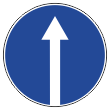 Дорожный знак 4.1.1 «Движение прямо» (металл 0,8 мм, III типоразмер: диаметр 900 мм, С/О пленка: тип А коммерческая)